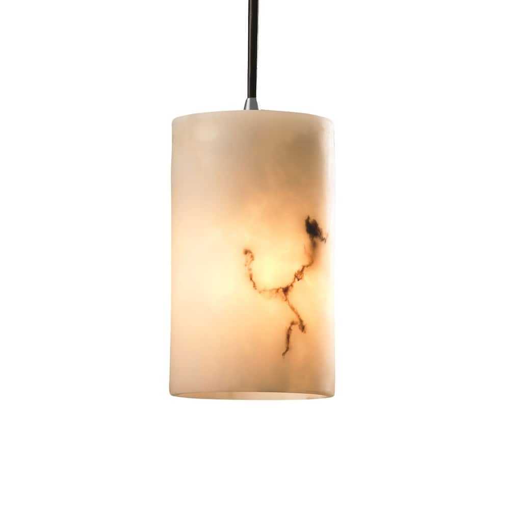 Justice Design LumenAria Flat 1-light Brushed Nickel Mini-pendant