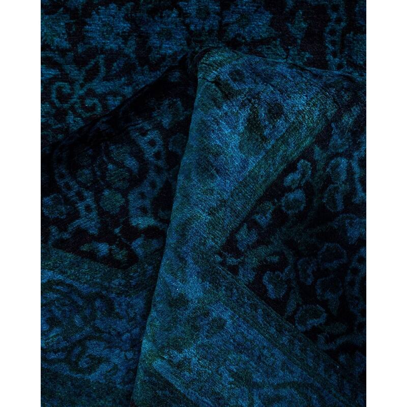 Fine Vibrance One-of-a-Kind Hand-Knotted Area Rug - Blue, 6' 1" x 6' 1" - 6' 1" x 6' 1"