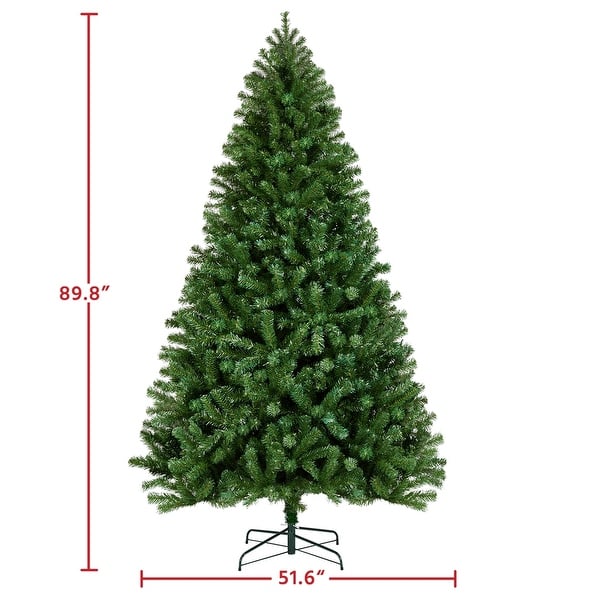 dimension image slide 0 of 4, Yaheetech Pre-lit Spruce Artificial Hinged Holiday Christmas Pine Tree