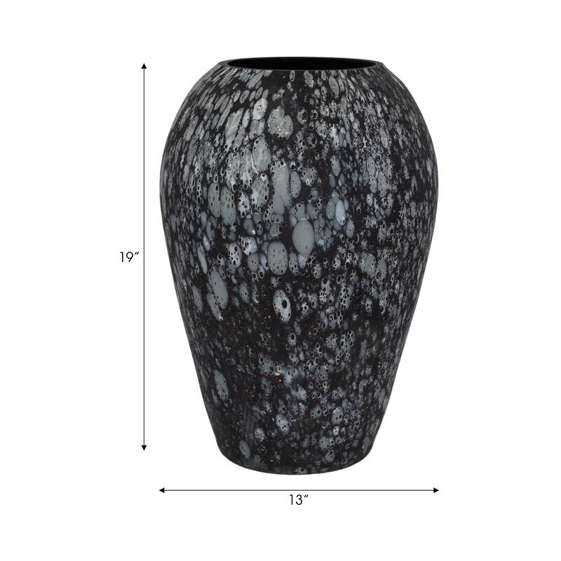 Sagebrook Home 19" Galene Large Grey Glass Vase
