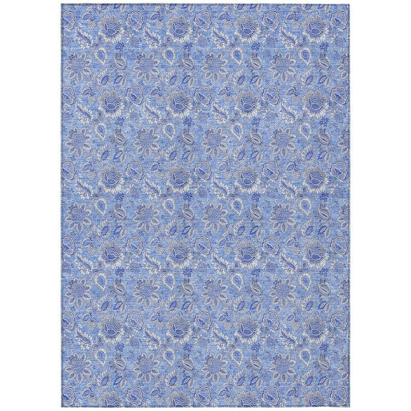 HomeRoots Floral Transitional Rectangle Outdoor Rug