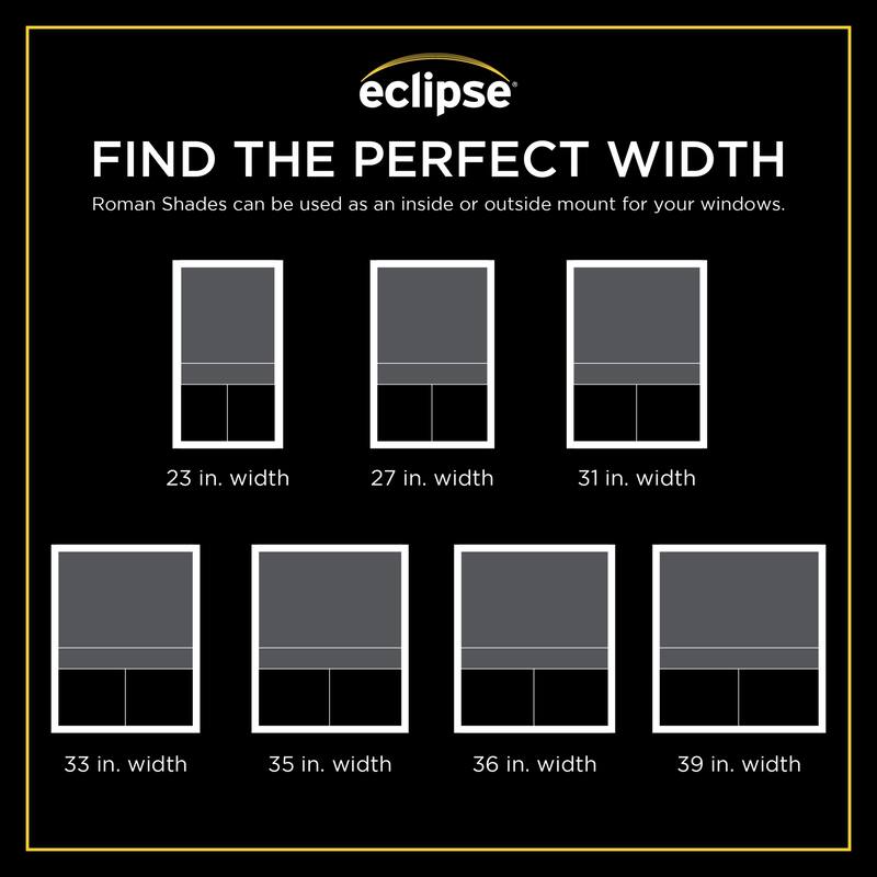 Eclipse Darien Ogee 100% Total Blackout Cordless Roman Shade