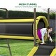 preview thumbnail 6 of 8, 660lbs Swing Set for Backyard with Saucer Swing, Climbing Net, Trapeze Bar, Slide, Outdoor Playset for Kids