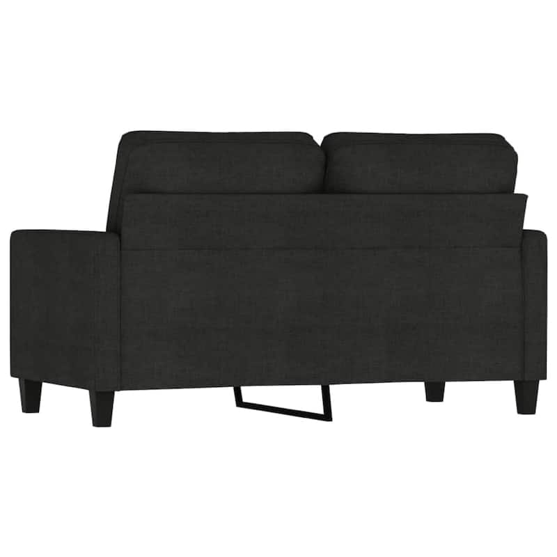 Modern Loveseat in Black Polyester with Simple Minimalist Silhouette