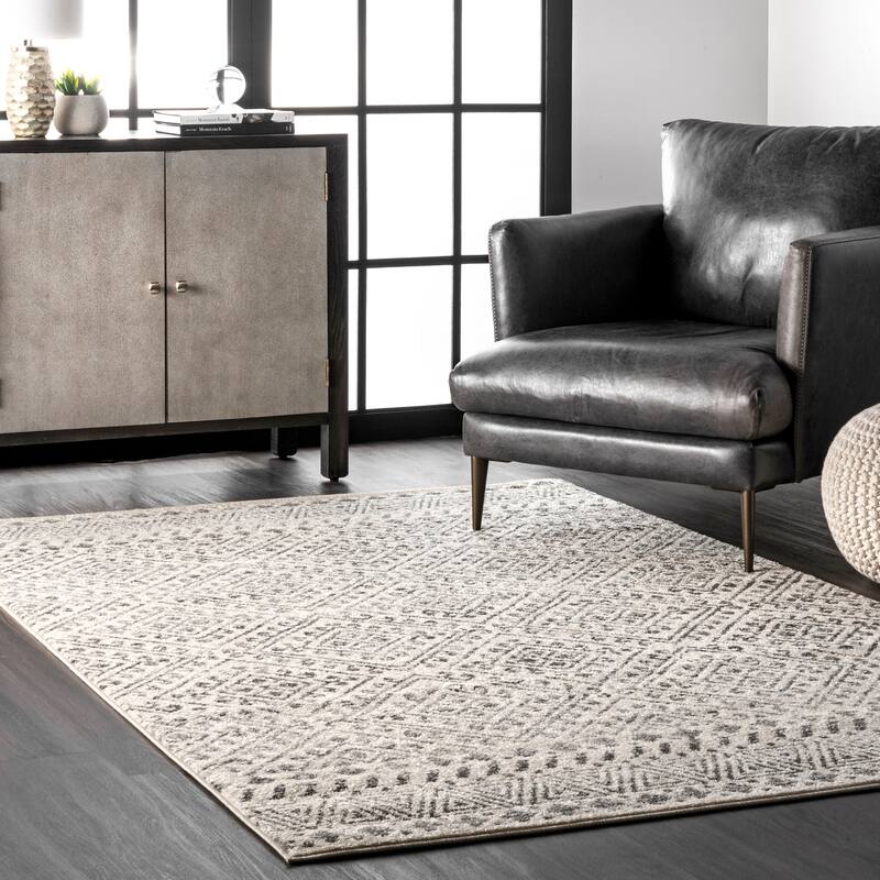 Nuloom Camila Diamond Trellis Area Rug - 10' x 14' - Off White
