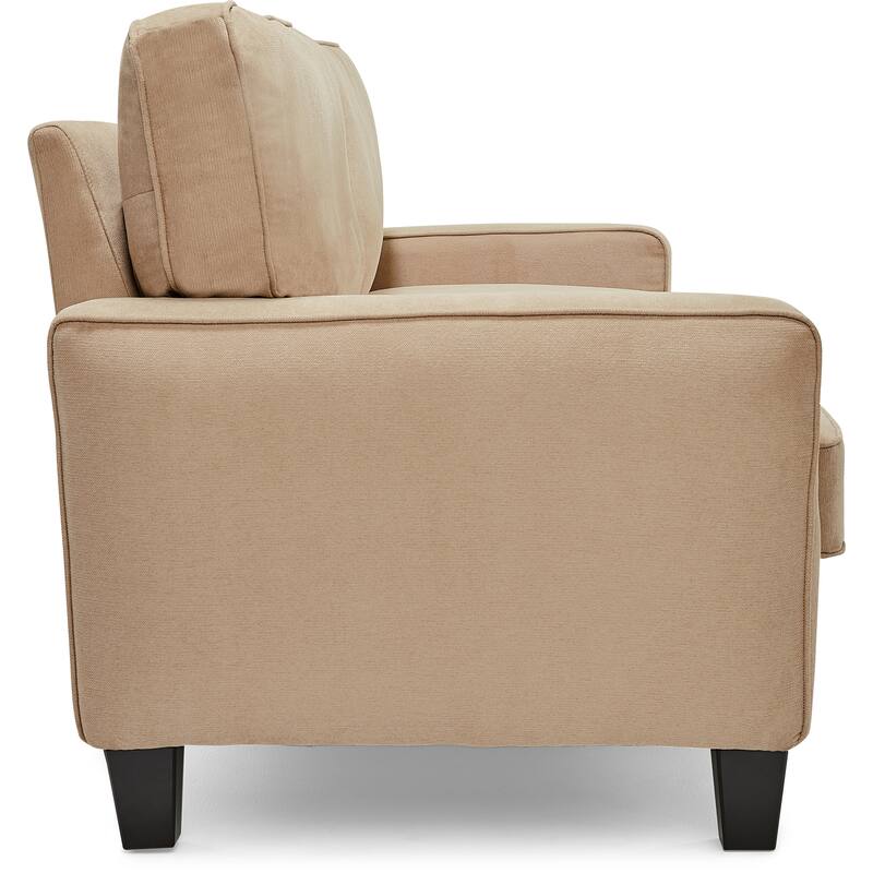 Serta Palisades Upholstered 73" Sofas for Living Room Modern Design Couch, Straight Arms, Soft Upholstery, Tool-Free Assembly