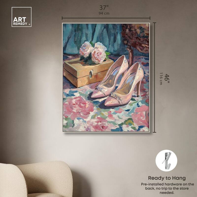 Shoes and the Roses Canvas by Art Remedy