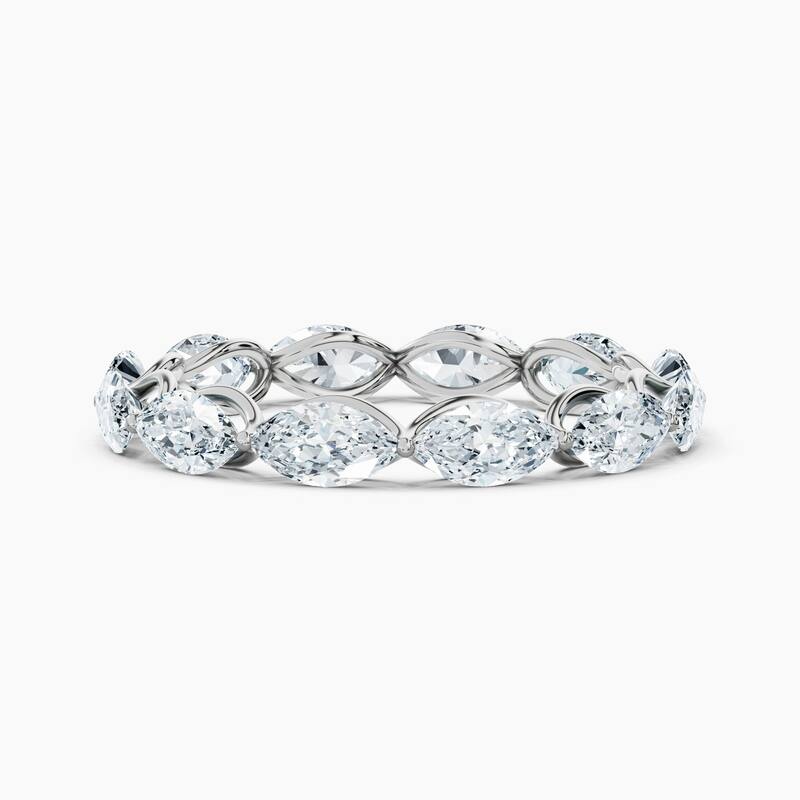 Auriya 14k Gold Marquise East-West Lab Grown Diamond Eternity Band 1.50 - 6.00 ct. tw. (F-G, VS) - 2.40 ct. wt. - 4.5 - White
