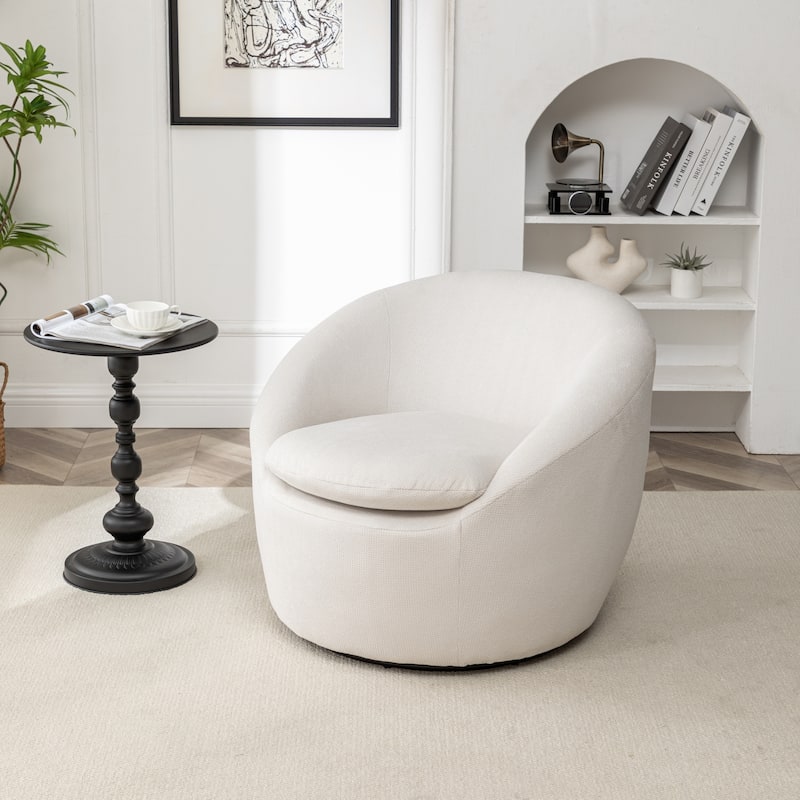 Roundhill Furniture Winnie Modern Swivel Barrel Chair