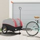 preview thumbnail 35 of 59, vidaXL Bike Trailer Kids Bicycle Cargo Wagon Buggy Carriage Cycle Trailer Iron 52.4" x 26.8" x 26.8" - Black and red1