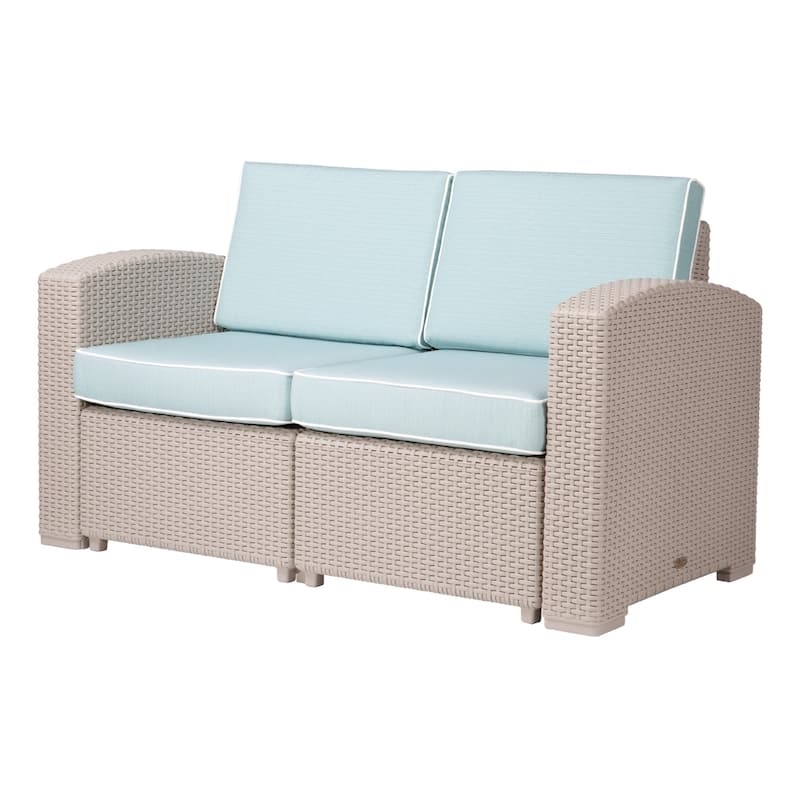 Magnolia Resin All-Weather Loveseat with Cushions