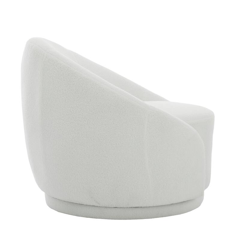 Modern Upholstered Swivel Barrel Chair Accent Lounge Chair