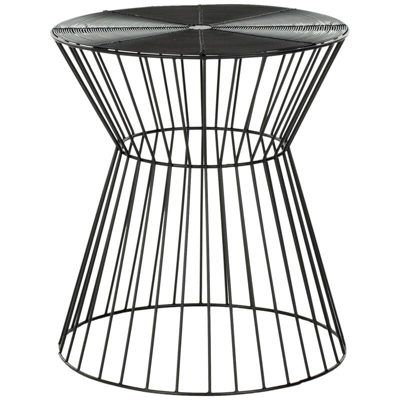 SAFAVIEH Lubbe Accent Stool - 15Wx15Dx17H - Black