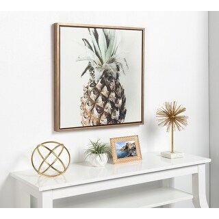Kate and Laurel Sylvie Solo Pineapple Framed Canvas by F2 Images