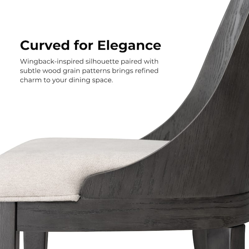 Furniture of America Piez Modern Bentwood Curved Wooden Side Chair (Set of 2)