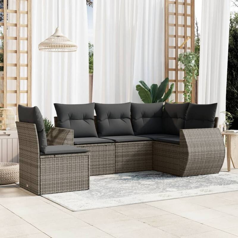 vidaXL Garden Sofa Set - Grey With table