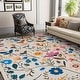 preview thumbnail 60 of 65, Nature Floral Non-Slip Machine Washable Colorful Modern Area Rug