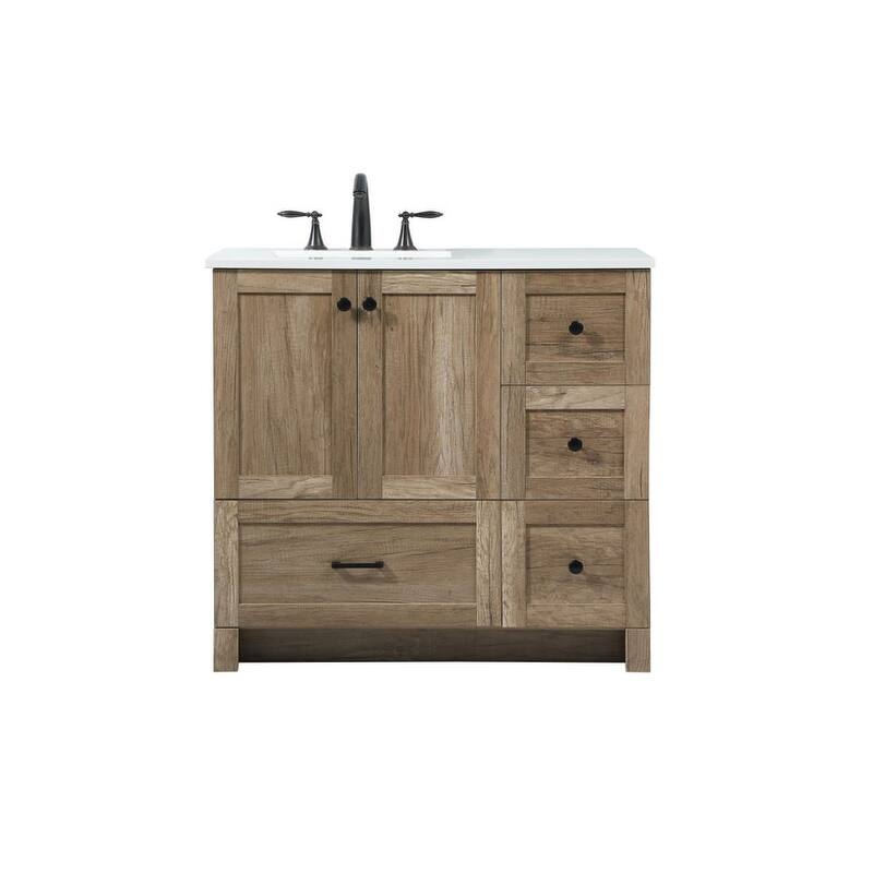 Elegant Lighting VF2836 Soma 36" Free Standing Single Basin Vanity Set