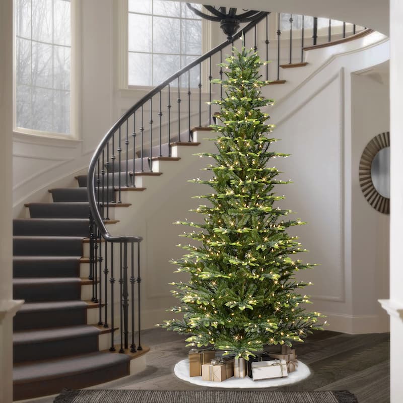 Puleo International 9 ft. Pre-lit Slim Aspen Fir Tree - 9 Foot