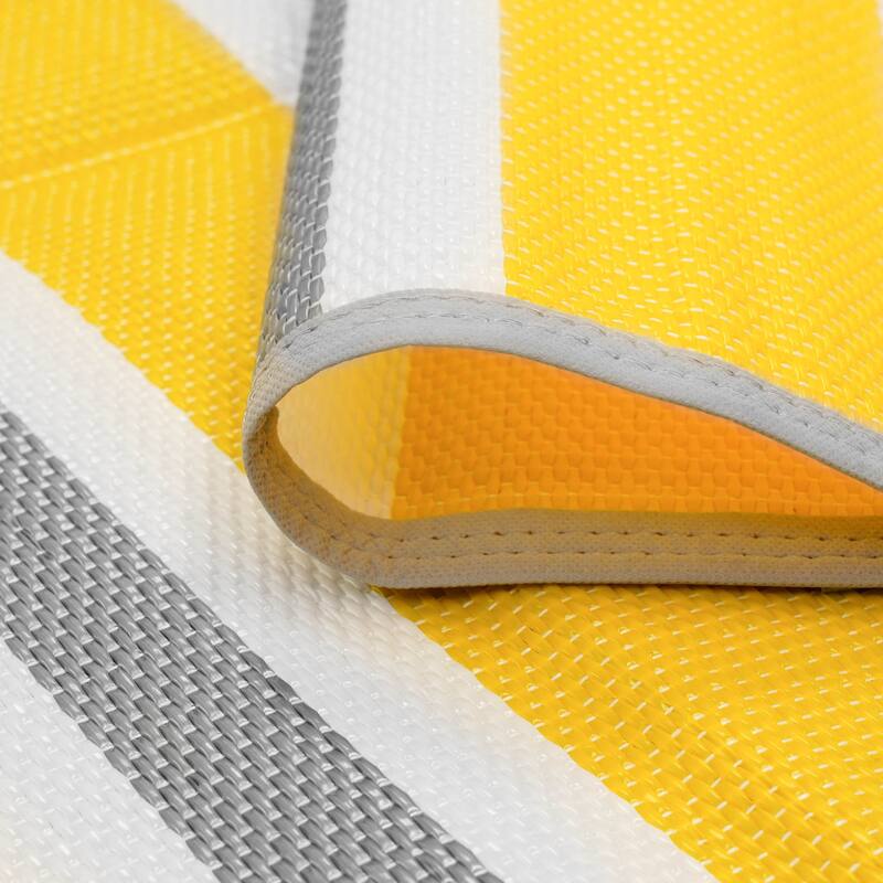 Lalune Beach Stripe Indoor Outdoor Area Rug