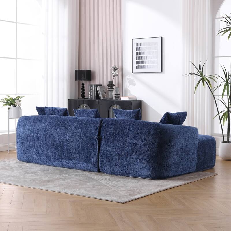 Living Room Oversized Comfy Boucle Sofa