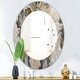 Designart 'Onyx Detail Composition' Mid-Century Mirror - Oval or Round ...