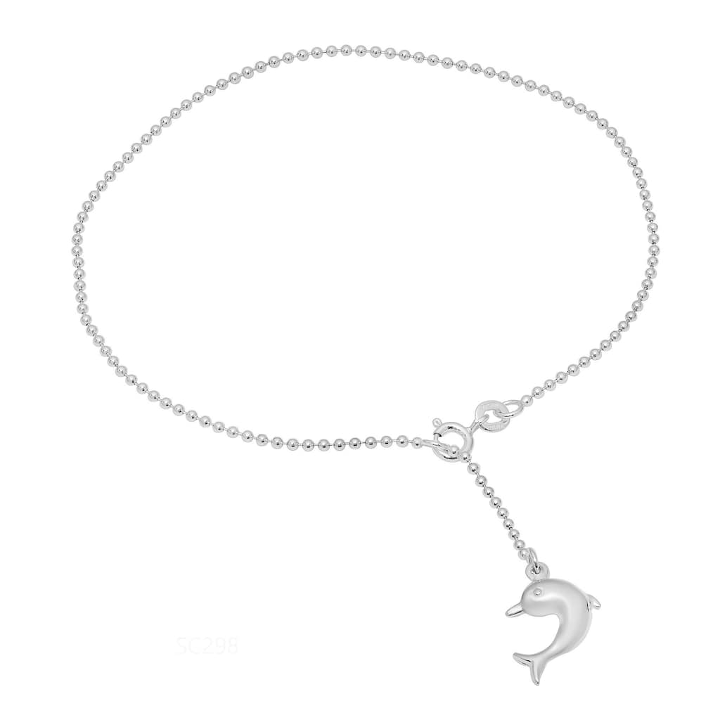 Roberto Martinez Sterling Silver Ocean Love Anklet