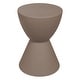 preview thumbnail 101 of 143, Boyd Round Side Table with Ribbed Design Base - Accent Hourglass End Table with Removable Lid for Living Room & Bedroom Taupe