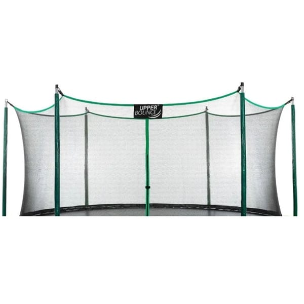 slide 2 of 5, Upper Bounce Trampoline Safety Enclosure Net, Fits 15 FT Round Frame, Using 6 Poles, Installs Inside of Frame - Net Only