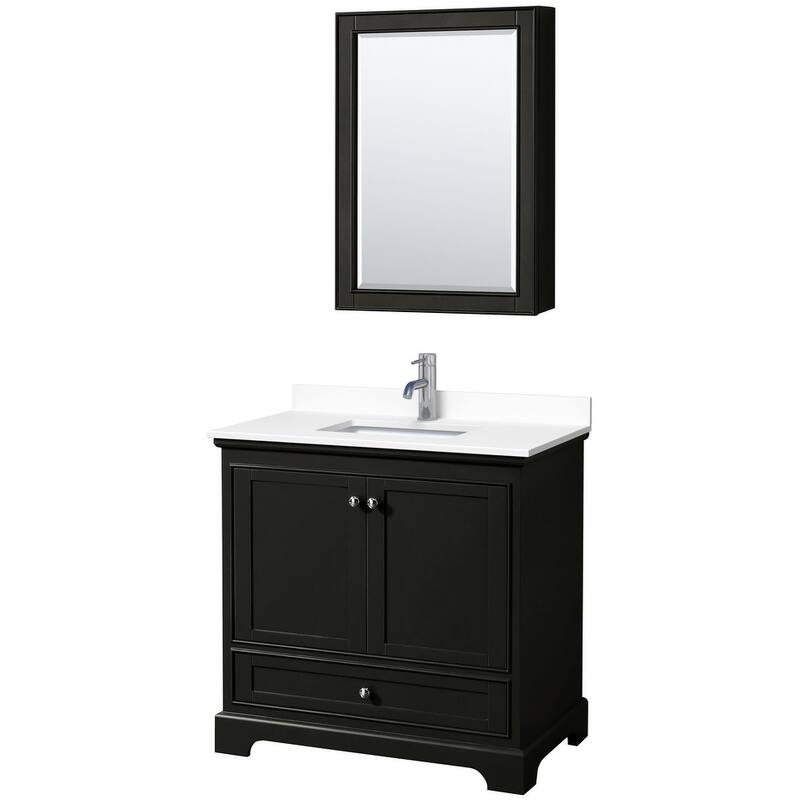 Wyndham Collection Deborah 36" Free Standing Single Basin Vanity Set
