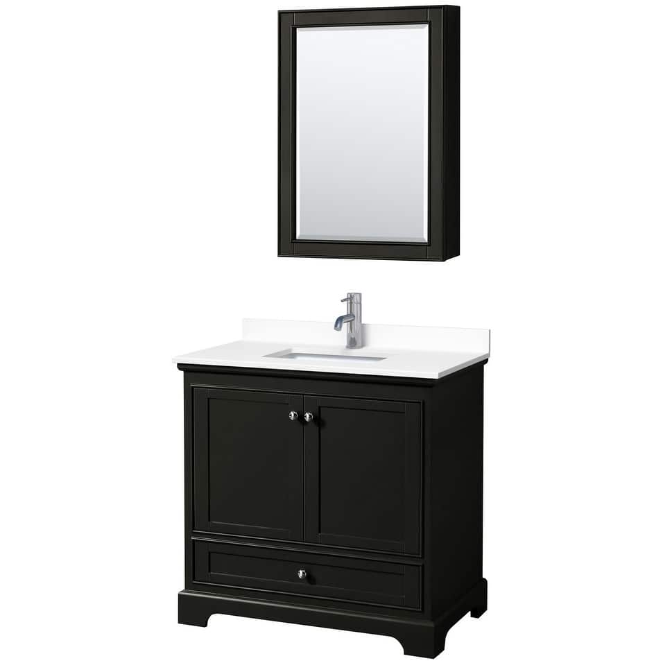 Wyndham Collection Deborah 36" Free Standing Single Basin Vanity Set