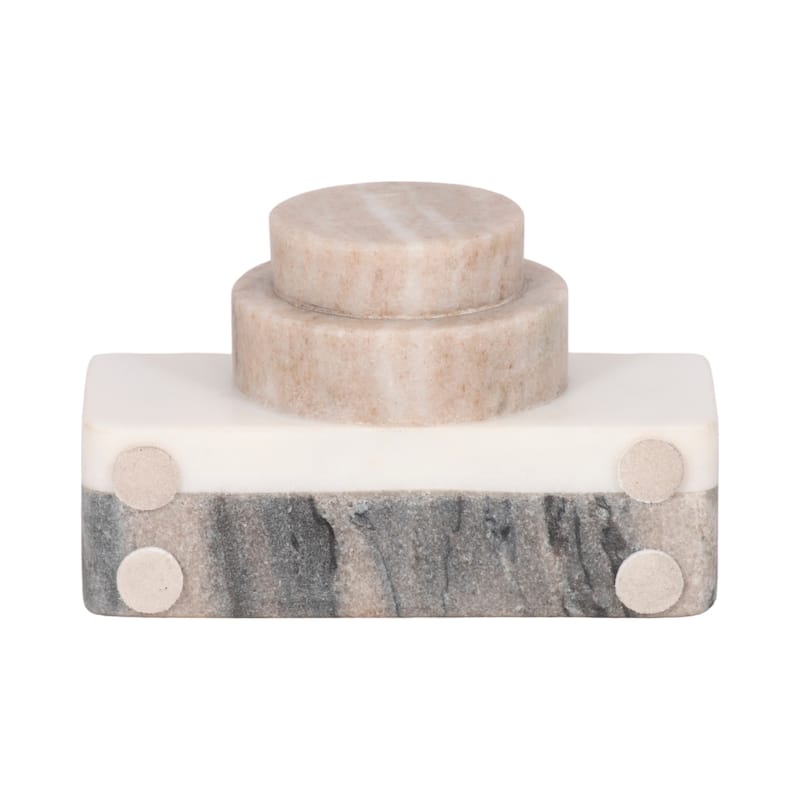 Marble Novelty Decorative Camera Figurine - Multicolor, 5" - 5.0"