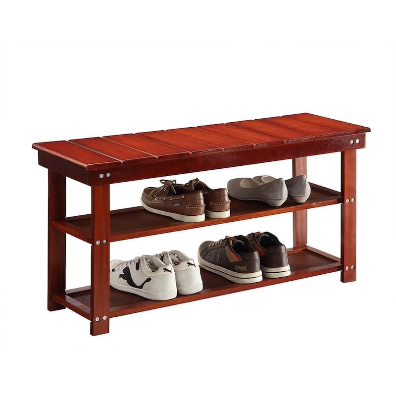 Convenience Concepts Oxford Utility Mudroom Bench with Shelves