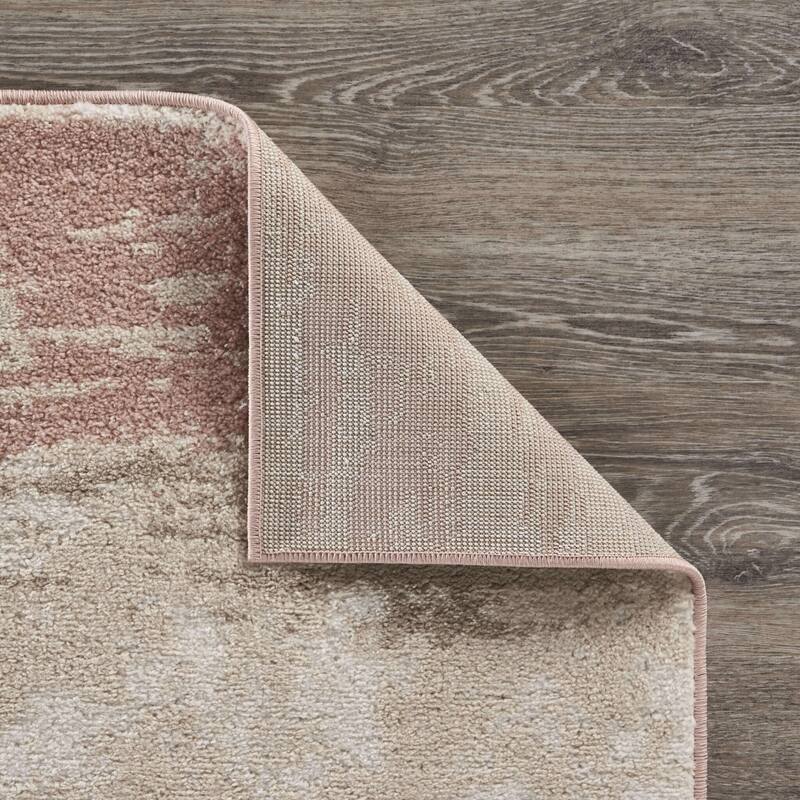 Sevita Ivory/Blush Abstract Area Rug