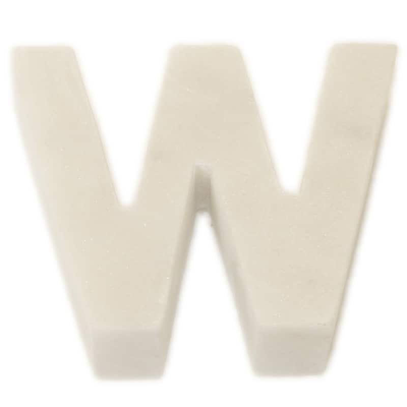 Marble Helvetica Letter White - W