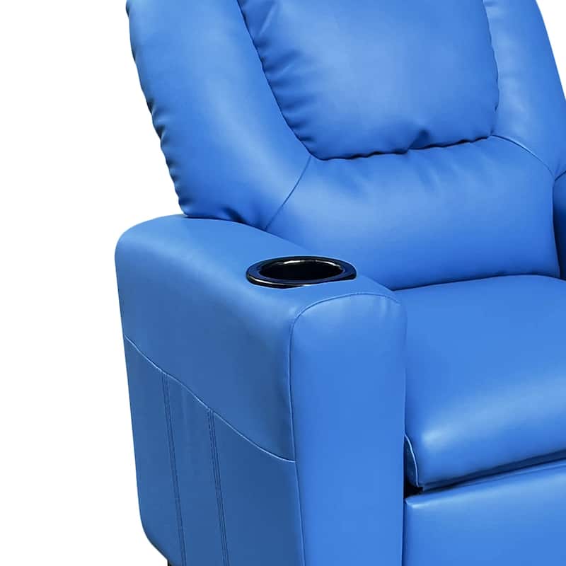 PU Leather Kids Recliner Chair with Cup Holder