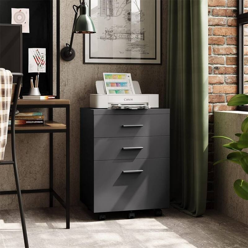 3 Drawer File Cabinet - 15.4"D x 18.5"W x 25.6"H