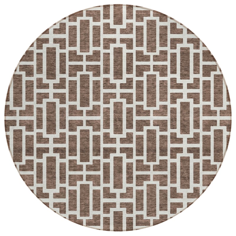 HomeRoots Geometric Transitional Rectangle Outdoor Rug