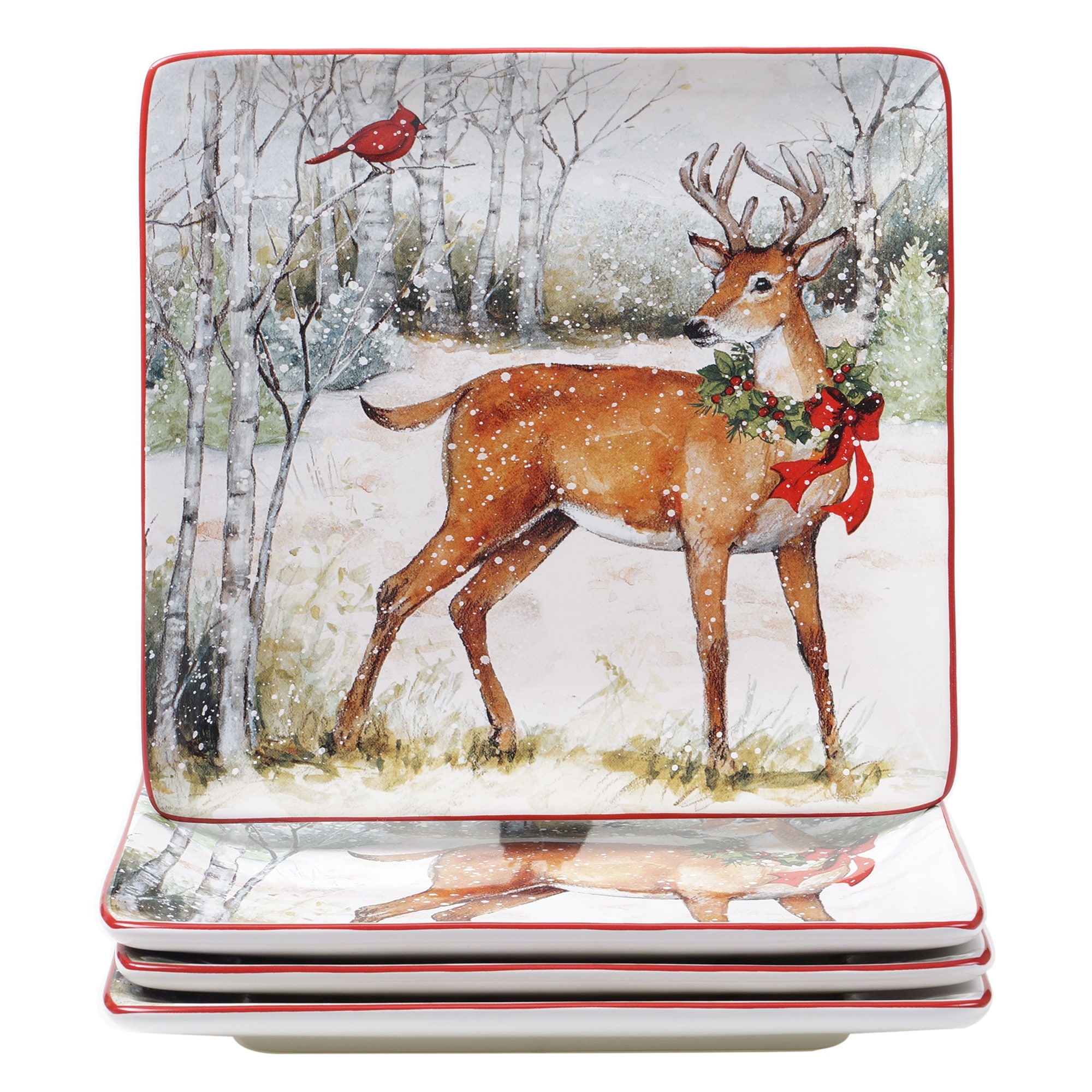 TAKE-UP 2021 Palette Winter限定セット ガーネット Certified International Winter Forest 16-piece Dinnerware Set