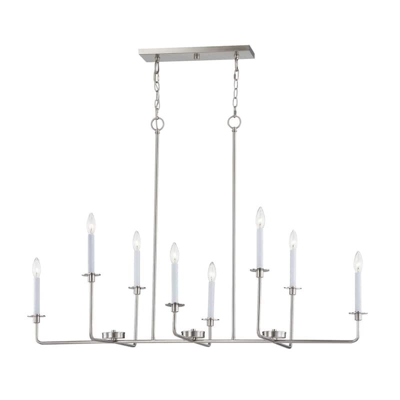 Lexington Green 46-inch Wide 15-Light Chandelier in Brushed Nickel - Nickel - 48in W x 22in D x 32in H
