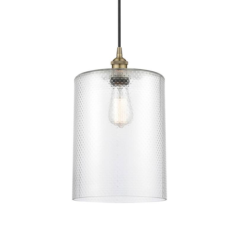 Innovations Lighting 616-1P-16-9-L Cobbleskill Pendant Cobbleskill 9" - Antique Brass / Clear