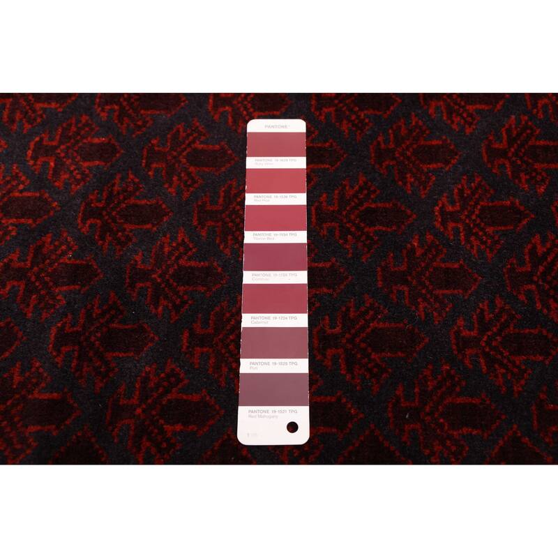 ECARPETGALLERY Hand-knotted Teimani Dark Red Wool Rug - 3'10 x 6'6