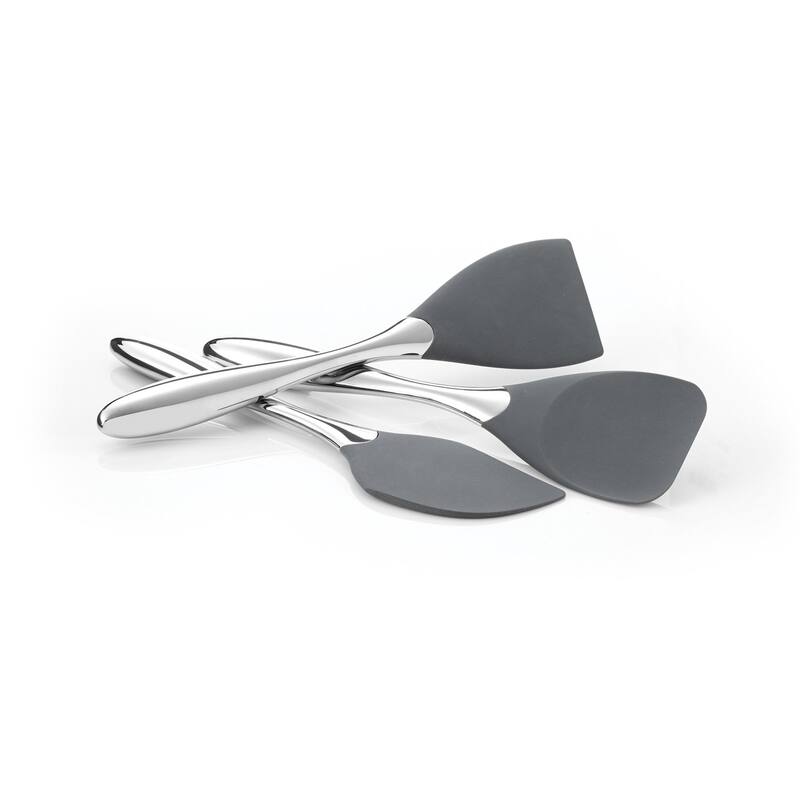 Nambe Curvo Stainless Steel Spatula Bowl Scraper - 12 inch