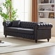 preview thumbnail 7 of 29, Oaks Aura 85.5in. Modern Fabric Chesterfield Sofa with Rolled Arms, 3 Seater Sofa with Button Design and 2 Cushions
