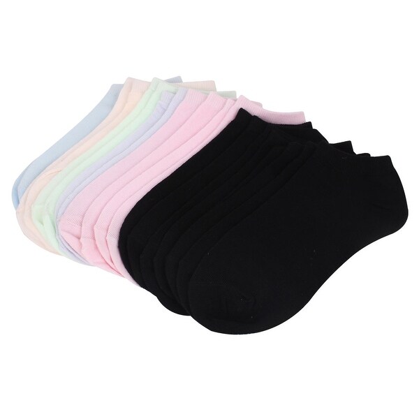 Tasharina Women S Outdoors Cotton Blends Low Cut Ankle Warmer Socks 10 Pair Multicolor