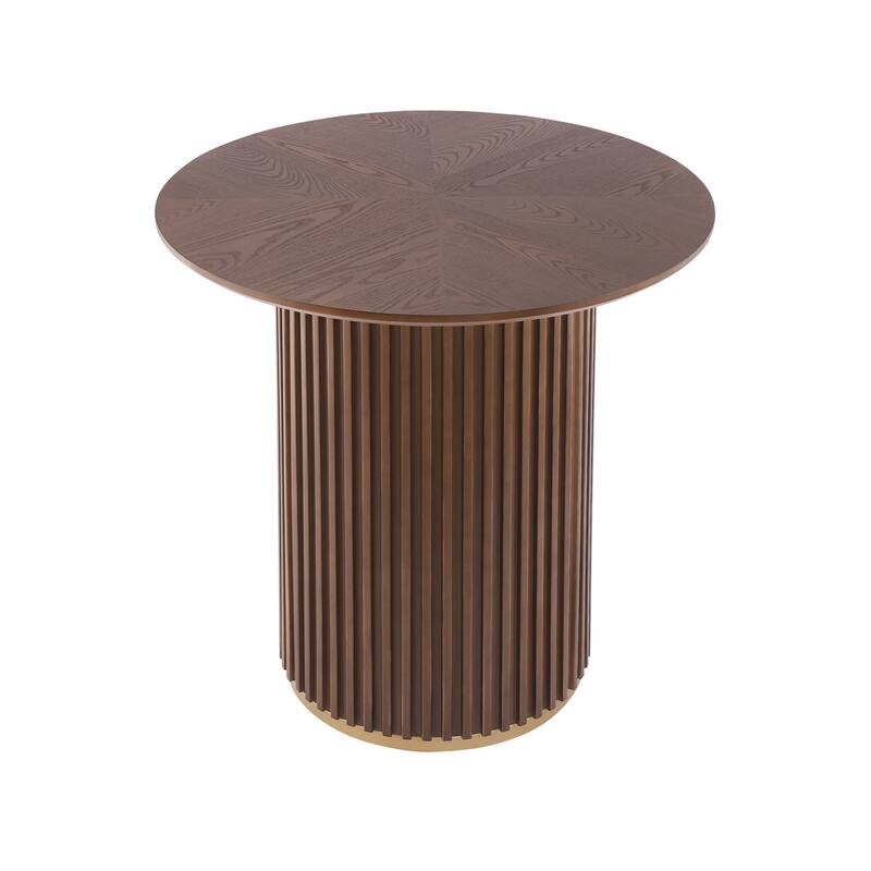 Christopher Knight Home - Barrington Modern 36.61"H Round Counter Height Dining Table with Fluted Cylindrical Iron Base