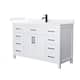 Option White / White Quartz Top / Matte Black Hardware
