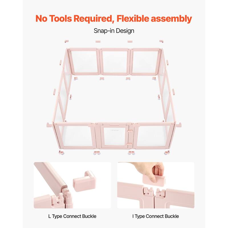 Indoor Dog Whelping Box with Lock and Easy Clean for Large Dogs