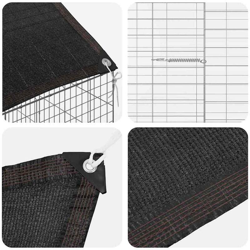 vidaXL Rabbit Cage Silver 400 x 78 x 78 cm Galvanised Steel