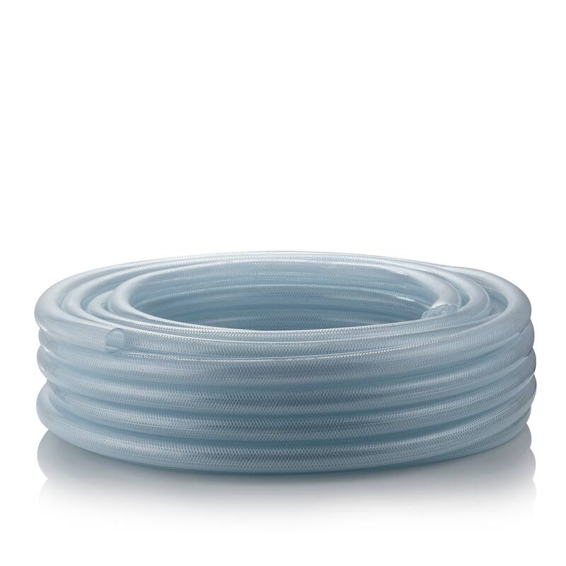 1-inch ID PVC Clear Braided Tubing
